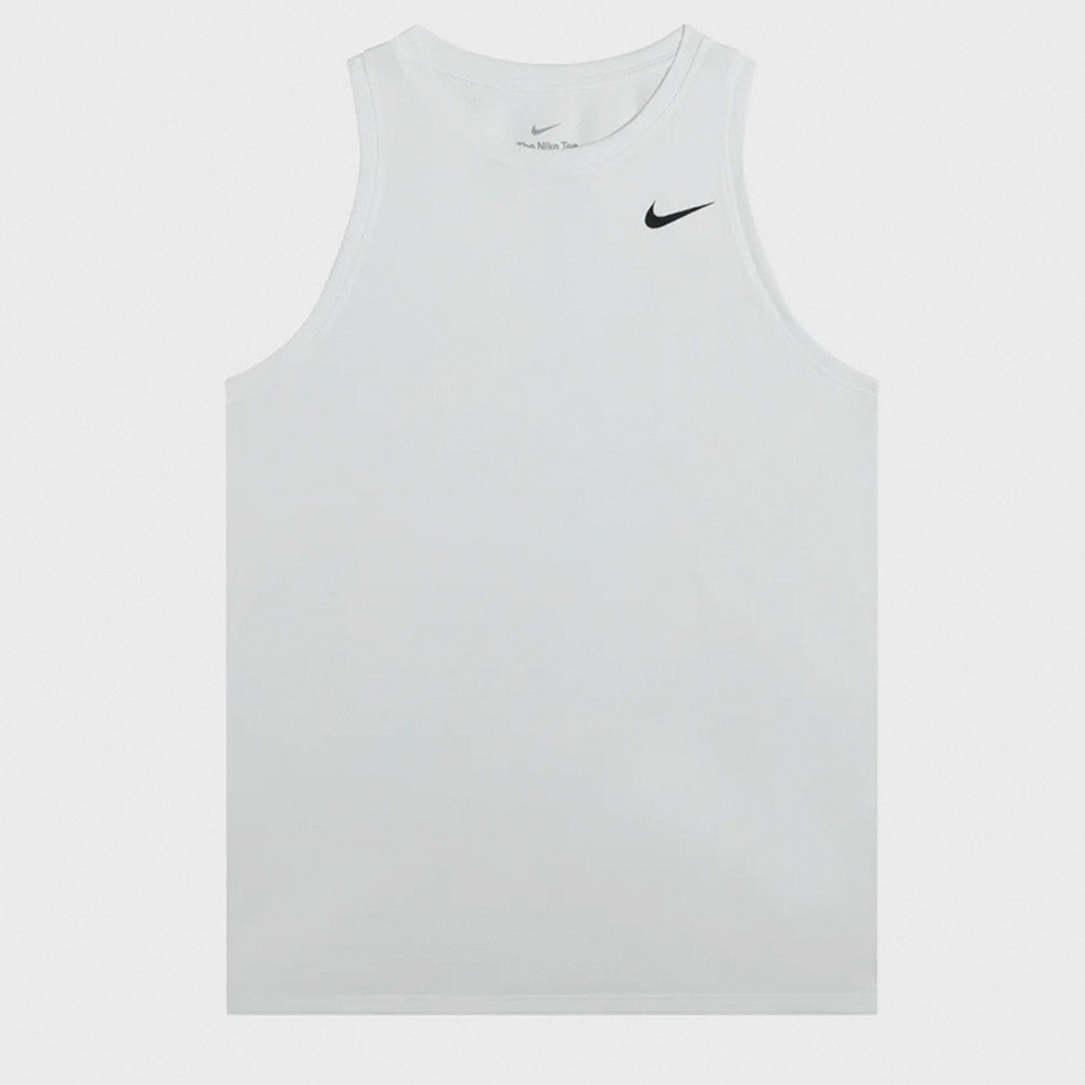 Nike Womens Dri-FIT Training Tank Top‎ White Swoosh 405657-100 Size Small NWT
